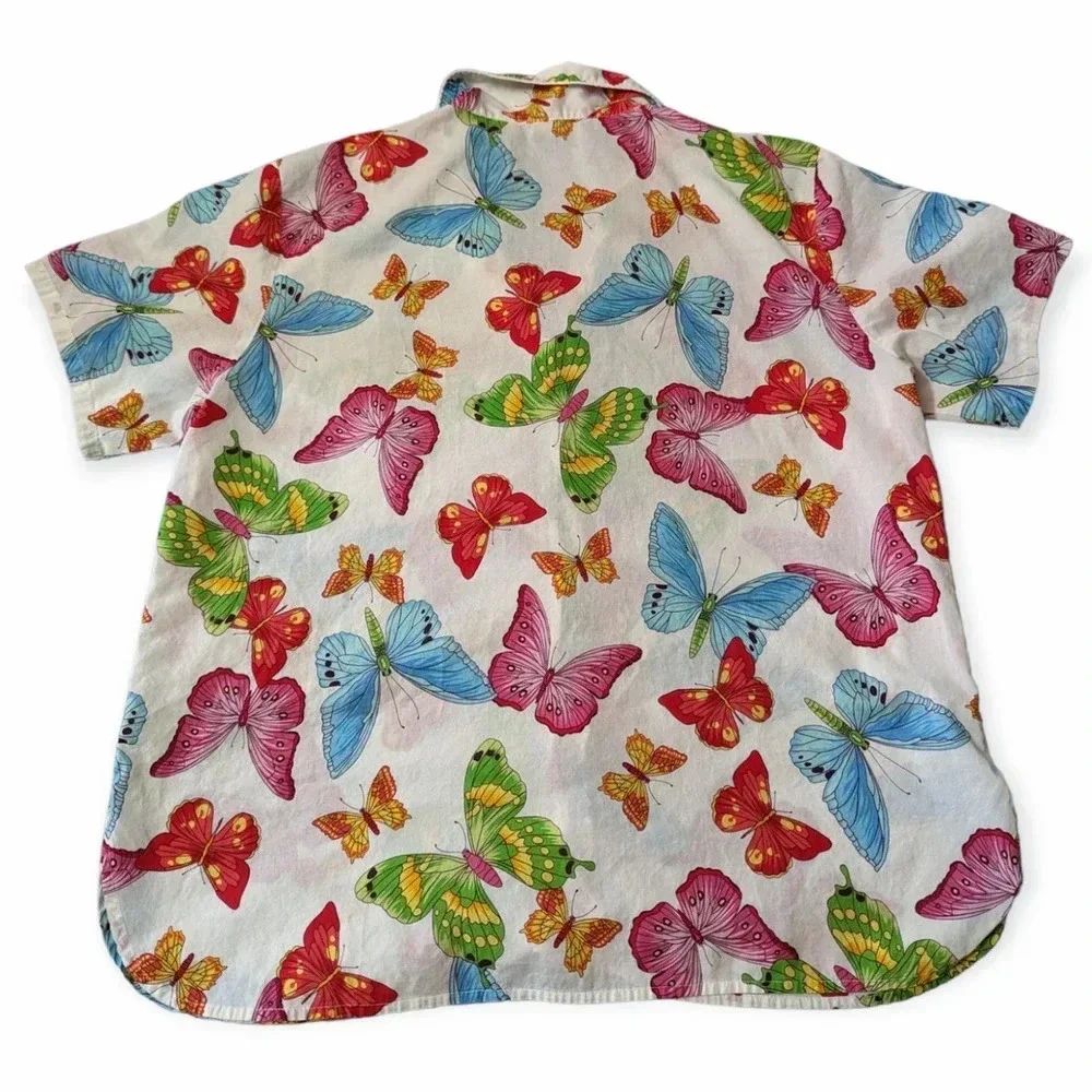 Victoria's Secret Y2K Kidcore Butterfly Short Sleeve Pajama Shirt